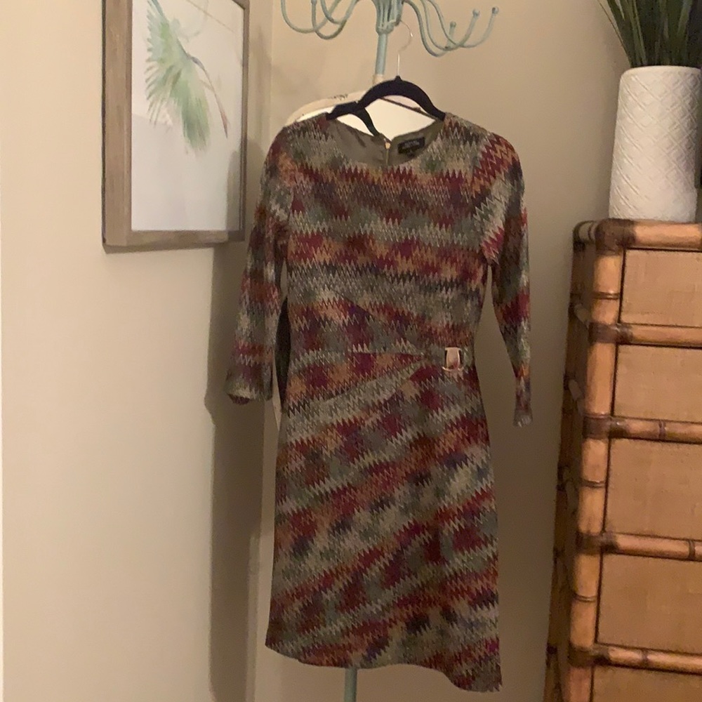 Tahari Mid Sleeve Mod Dress